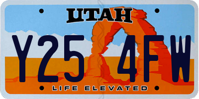 UT license plate Y254FW