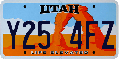UT license plate Y254FZ
