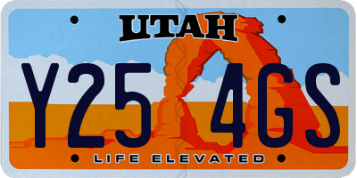 UT license plate Y254GS