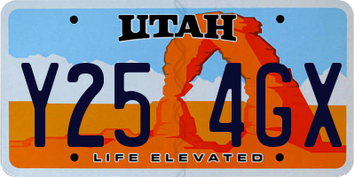 UT license plate Y254GX