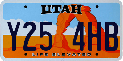 UT license plate Y254HB