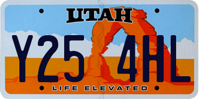 UT license plate Y254HL