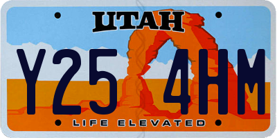 UT license plate Y254HM