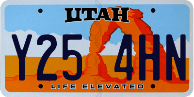 UT license plate Y254HN
