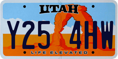 UT license plate Y254HW