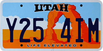 UT license plate Y254IM