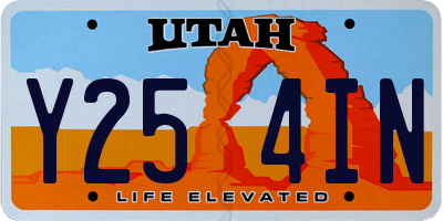 UT license plate Y254IN