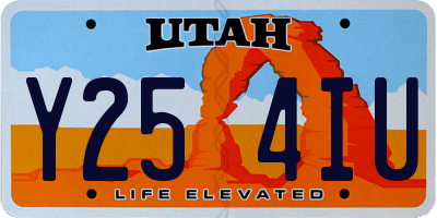 UT license plate Y254IU