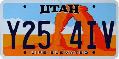 UT license plate Y254IV