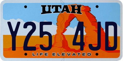 UT license plate Y254JD