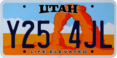 UT license plate Y254JL