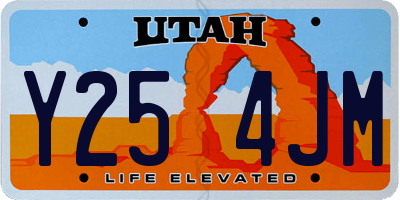 UT license plate Y254JM