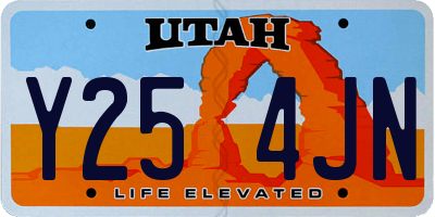 UT license plate Y254JN