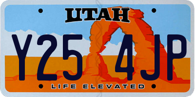 UT license plate Y254JP