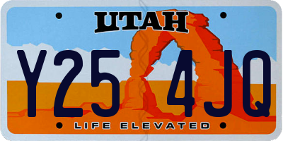 UT license plate Y254JQ