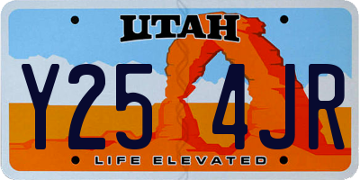 UT license plate Y254JR