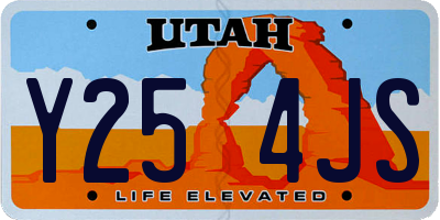 UT license plate Y254JS