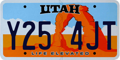 UT license plate Y254JT