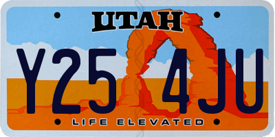 UT license plate Y254JU