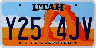 UT license plate Y254JV