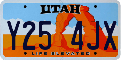 UT license plate Y254JX