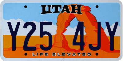 UT license plate Y254JY