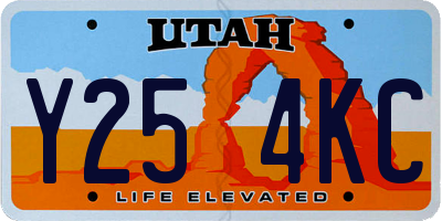 UT license plate Y254KC