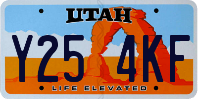 UT license plate Y254KF