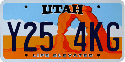 UT license plate Y254KG