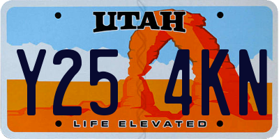 UT license plate Y254KN