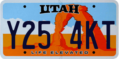 UT license plate Y254KT