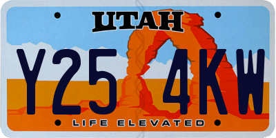 UT license plate Y254KW