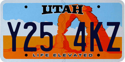 UT license plate Y254KZ