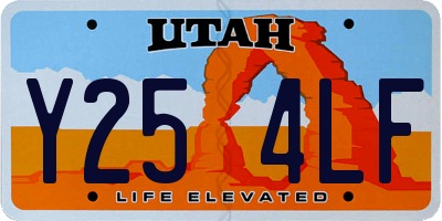 UT license plate Y254LF