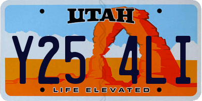 UT license plate Y254LI