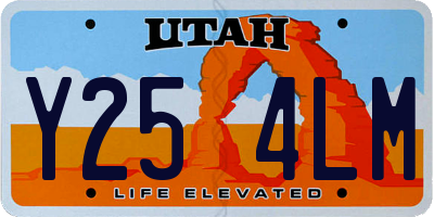 UT license plate Y254LM