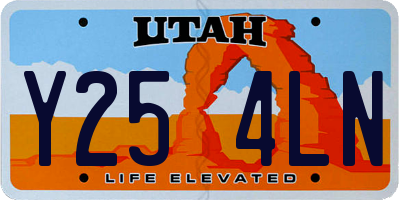 UT license plate Y254LN