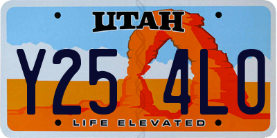 UT license plate Y254LO
