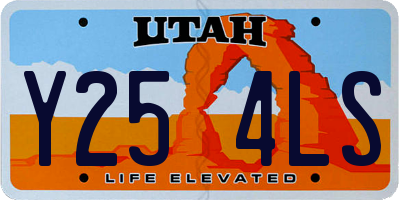 UT license plate Y254LS