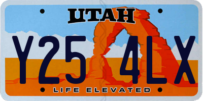 UT license plate Y254LX