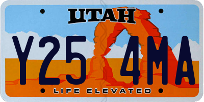 UT license plate Y254MA