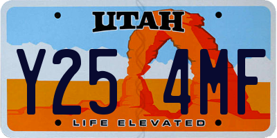 UT license plate Y254MF