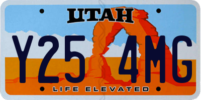 UT license plate Y254MG