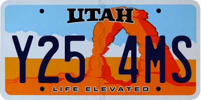 UT license plate Y254MS