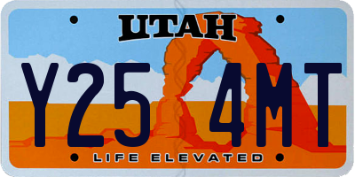 UT license plate Y254MT