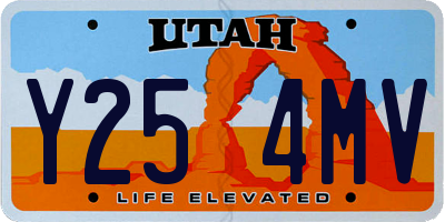 UT license plate Y254MV