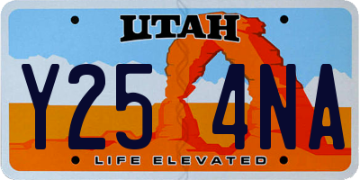 UT license plate Y254NA