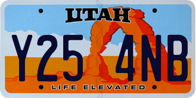 UT license plate Y254NB