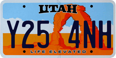 UT license plate Y254NH