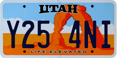 UT license plate Y254NI